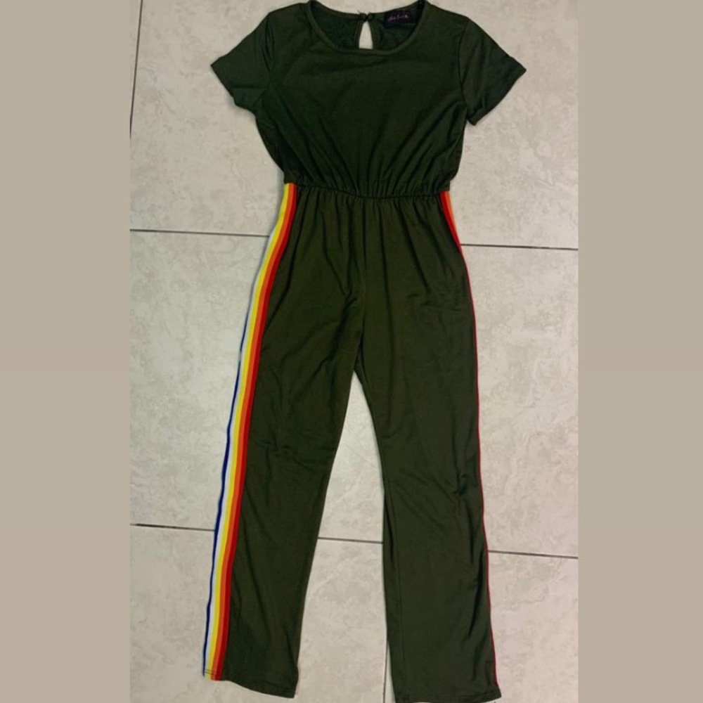 Long Jumper with Rainbow Stripe